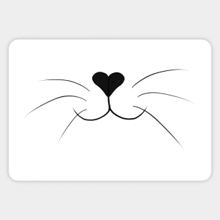 White Cat Mouth Sticker